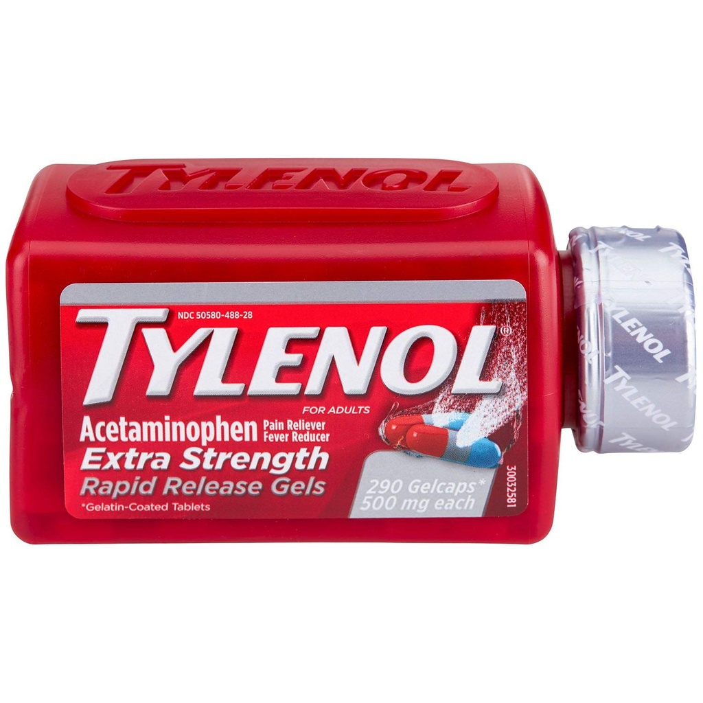 Tylenol Rapid Release Gels (290 ct.) (2 pakning)