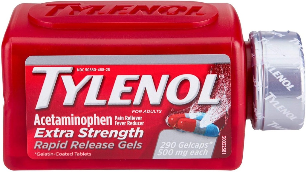 Tylenol Rapid Release Gels (290 ct.) (2 pakning)