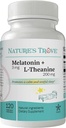 Nature 's Trove Melatonin 3 mg + L Theanine 200mg - rolig og afslapning - 120 Kosher vegetariske kapsler