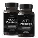 GLP-1 Probiotiske 30 kapsler - 500M AFU Multi- Strain Probiotic + Prebiotic, naturligvis Support GLP-1 Produktion & Curb Appetit, Forsinket Release, Third-Party Testet, for mænd og kvinder (2pack)
