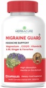 MIGRAINE Guard ® Ny migræne Relief Headache Prevention, Clinically Proven COQ10, VIT B2, VIT B6, Feverfew, Magnesium GLYCINATE, Ingefær, Exceptionel respons under forsøg Made in Canada