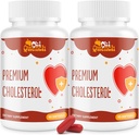 Cholesterol Supplements with Plant Sterols, Niacin, Red Yeast Rice, Citrus Bergamot, Garlic, Cholesterol Supplement Support Normal Cholesterol Levels, 180 Softgels