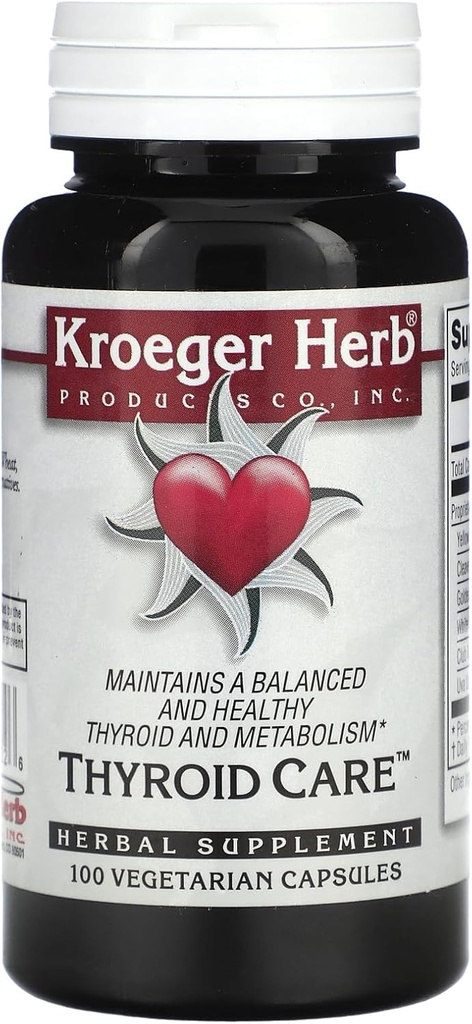 Kroeger Herb Thyroid Care Kapsler, 100 Greve