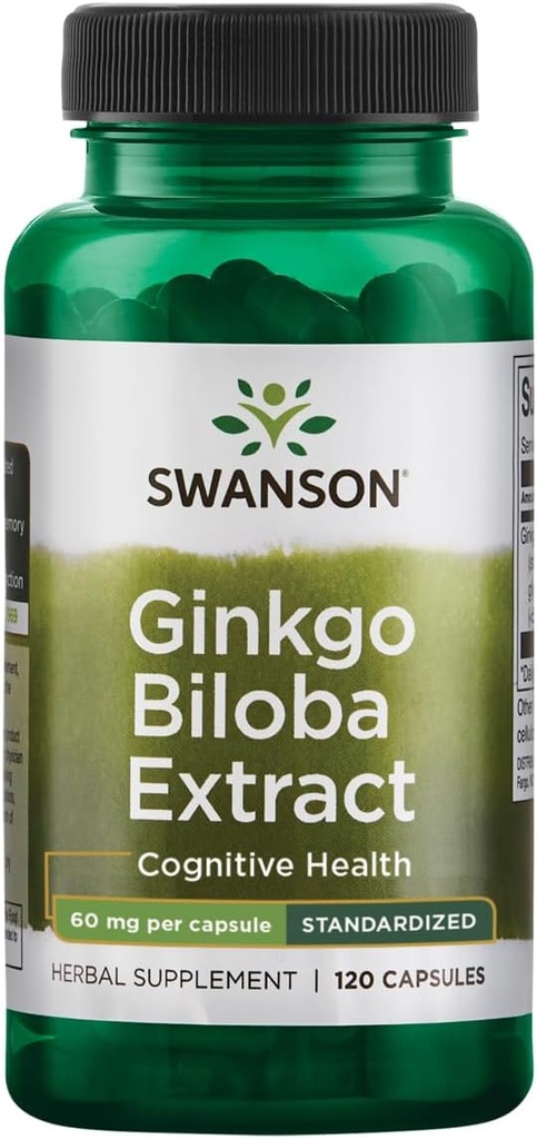 Swanson Ginkgo Biloba Extract 24% 60 Milligram 120 Kapsler