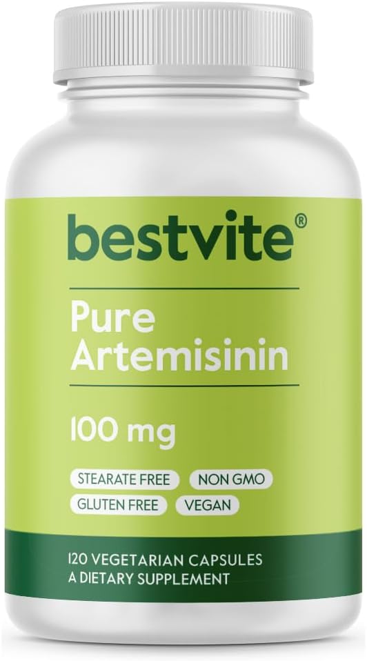 BESTVITE Artemisinin 100mg Per kapsel (120 Vegetariske kapsler) - Ingen Stearates - Ingen Flow Agents
