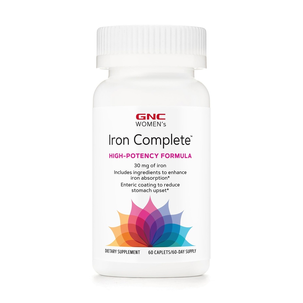 GNC kvinders Iron Complete Multivitamin, Forbedrer evnen til Absorb Iron, 60 kapsler