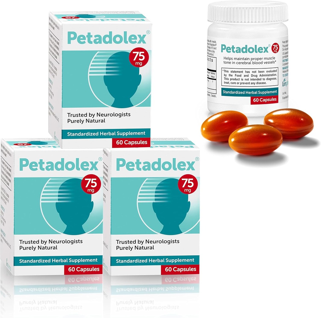 Linpharma 75 mg Patented PA-Free Butterbur Root Extract for Brain Health – 3 Btl.