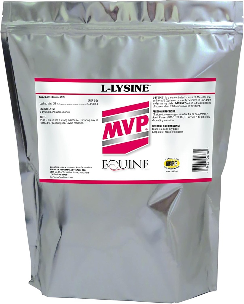 L- Lysin (5lb) for dyr af hestefamilien