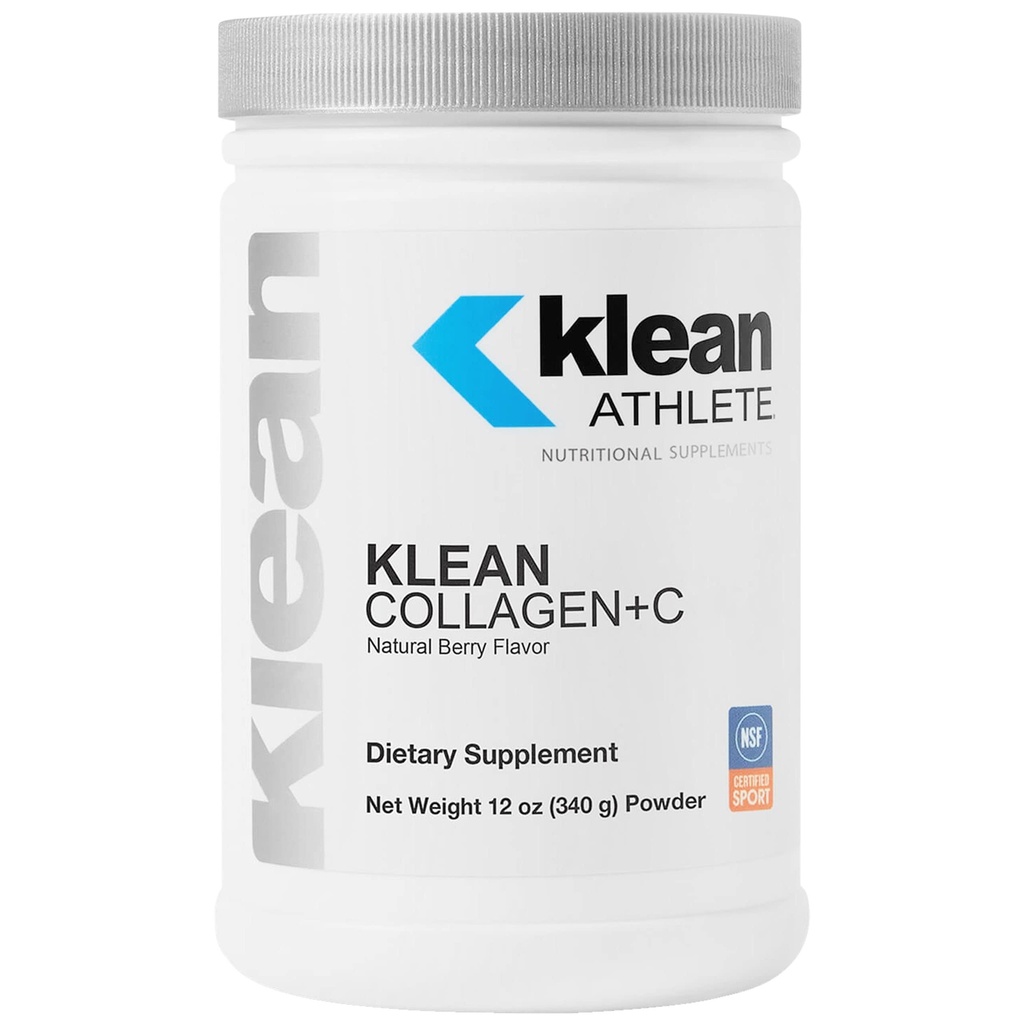 Klean Athlete Klean Collagen+C - Collagen Peptides with Vitamin C - for Joint & Connective Tissue Support - 12 Ounces - Natural Berry Flavor