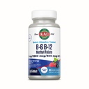 KAL vitamin B- 6 B- 12 methylfolat ActivMelt, vitamin B tillæg, hjerte sundhed, energi og røde blodceller støtte med methyl B12 og DFE folinsyre, naturlige bær flavor, 60 Servering, 60 Micro Tabs