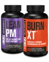 Jacked Factory Lean PM Night Time Fat Burner, Sleep Aid Supplement, & Appetite Suppressant (60 kapsler) & Burn- XT Klinisk Studerede Fat Burner & Vægttab Supplement (120 kapsler)