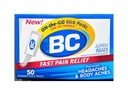 BC Smerte Relief Powder Sticks, 50 Sticks Per Pack (3 pakker)