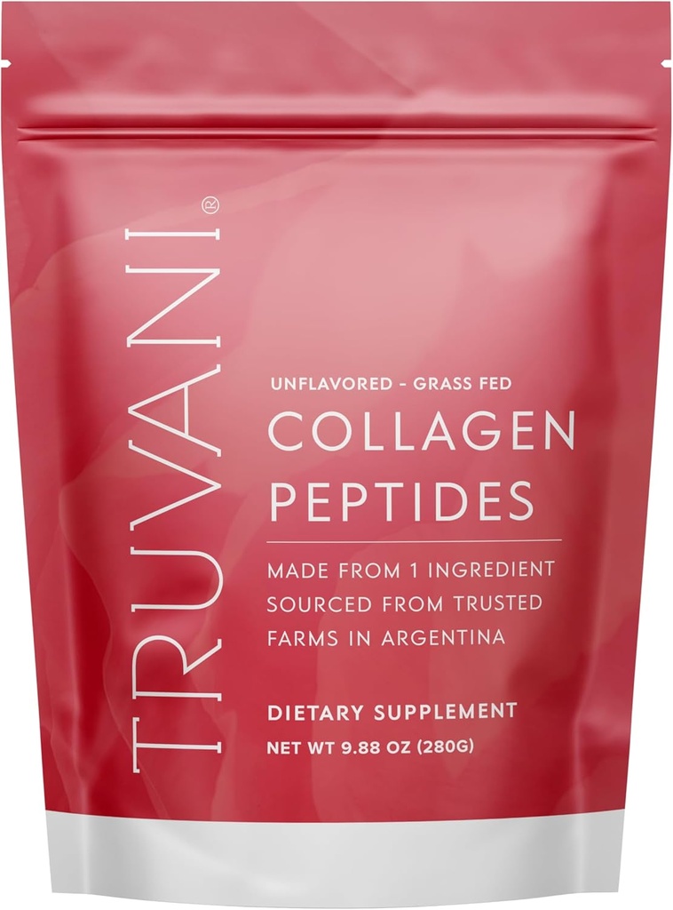 Truvani Hydrolyzed Collagen Peptider Mex124; Unflavored Mex124; 14 Servering Mex124; 20g Grass- Fed Collein Protein Powder Mex124; Promoderer hår, negle, hud, og fælles sundhed Mex124; Keto 124; Dairy and Gluten Free Mex124; Kvinder og mænd