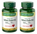 Nature 's Bounty Mini Fish Oil Softgels 1290 mg, Omega-3, Supports Heart Health, Odor- Mindre, 90 Mini Coated Softgels - Pack of 2