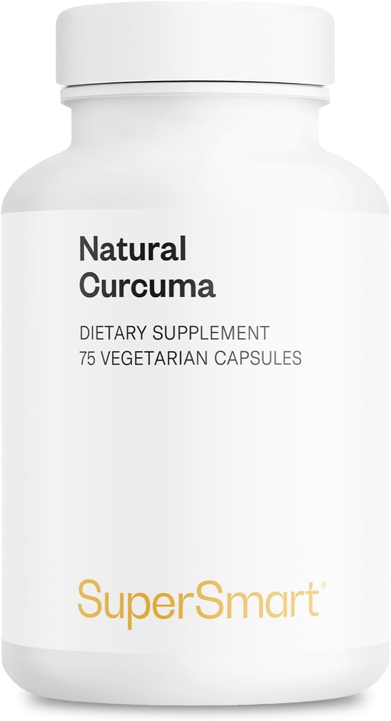Supersmart - Natural Curcuma 2500mg per dag (høj potens) - Curcuma Longa Extract Supplement - Tumerisk Curcumin 95% Curcuminoids Dex124; Non- GMO & Gluten Free - 75 Vegetariske kapsler
