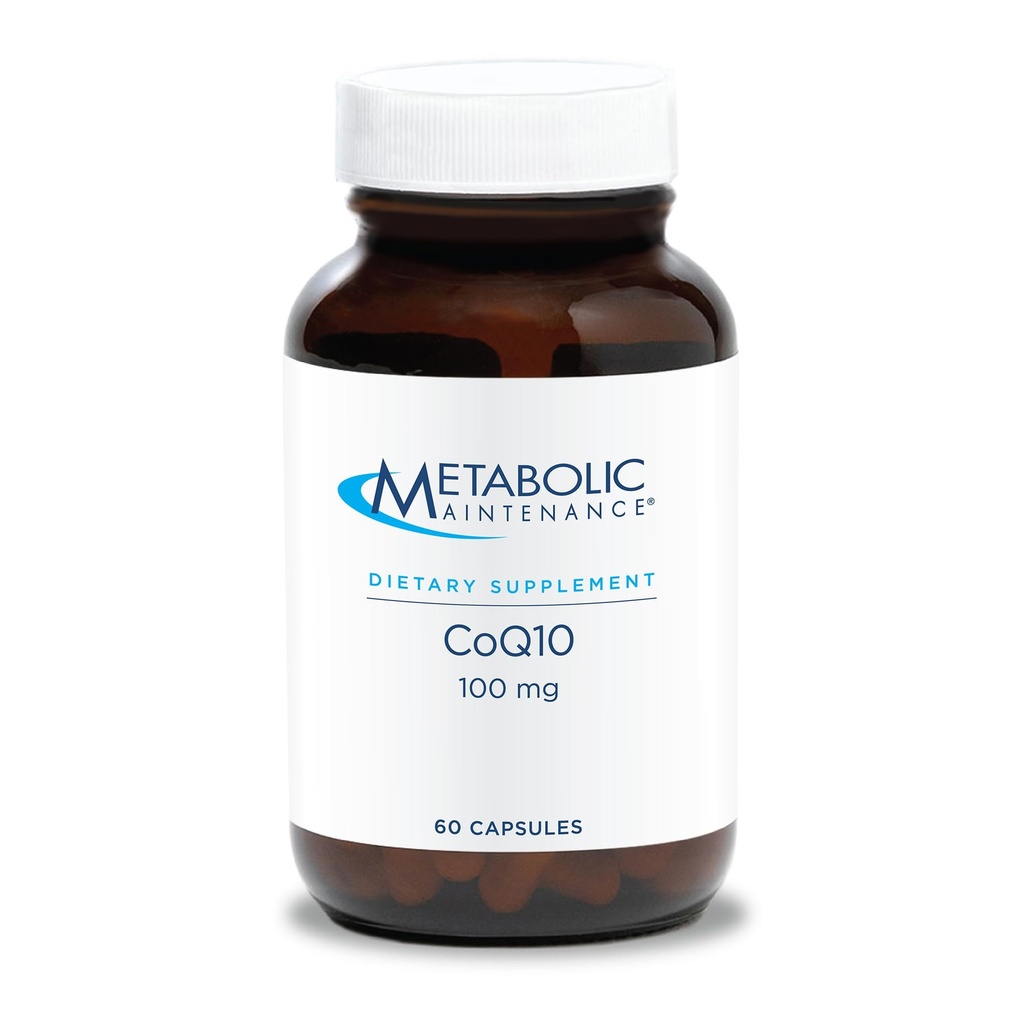Metabolisk vedligeholdelse CoQ10 kapsler - 100 mg CoenzymeQ10 med vitamin C - antioxidant, immunforsvar, energi + cardiovaskulær støtte (60 kapsler)