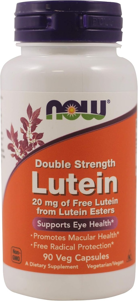 Now Foods - Dobbelt styrke Lutein Eye Health Support 20 mg. - 90 vegetabilsk kapsel (r)