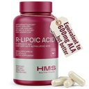 Stabiliseret R- lipoinsyre 300mg per servering, R Alpha liposyre ALA supplement Antioxidant til nerve, Energi & Metabolisme Support, NSF Certified Supplements, Non- GMO & Vegan, 60 Kapsler, 2 Måned Supply