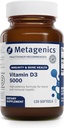Metagenics Vitamin D3 5000 - For immunforsvar, Knoglesundhed og hjerte sundhed * - High Potency Vitamin D - Non- GMO - Gluten- Free