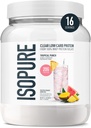 Isopure Clear Whey Isolate Protein Powder, Lactose Free, Gluten Free, Naturally Flavored, Tropical Punch, 20g Protein Per Serving, 14.1 Oz, 16 Servings (Packaging May Vary)