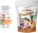 BariatricPal 30- Day Bariatric Vitamin Bundle (Multivitamin ONE 1 per dag! med 45mg jern Chewable - Orange Citrus og Calcium Citrat Soft Chews 500mg med Probiotika - Piña Colada)