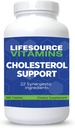 LifeSource Vitamins Cholesterol Support - 28 All Natural Synergistic Ingredients - Cholesterol & Triglyceride Lowering Support That can Improve Heart and Cardiovascular Health (180 Tablets)