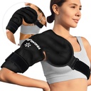 KingPavonini Shoulder Ice Pack Rotator Cuff Cold Therapy, Genanvendelige Gel Ice Pack til skulderskader, smertestillende, hævelse, skulderkirurgi, Tendonitis, Bursitis, sort, medium størrelse
