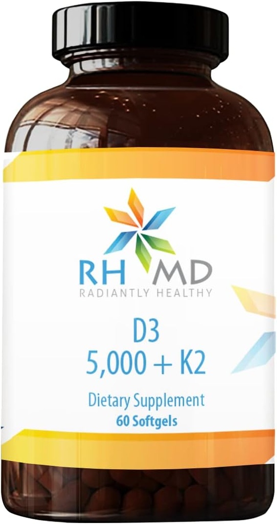 RHMD D3 5000 + K2 Kosttilskud (60 Softgel)