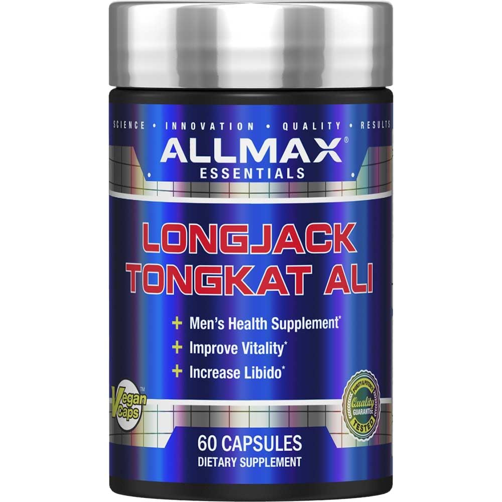 ALLMAX Essentials LongJack Tongkat Ali - 60 kapsler - Mænd sundhed supplement - Forbedrer Vitality - 60 servicer