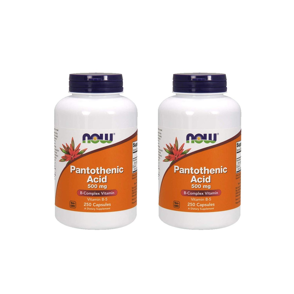 Nu fødevarer Pantothensyre 500 mg, 250 Kapsler (2 Pack)