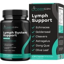 Herbal Lymph System Support Supplement - Lymporous Support Complex med Echinacea Goldenseal Astragalus & Hydroxytyrosol til Lymporous Drainage & immunsupport - Vegan Non- GMO Gluten Free (1 måned)