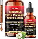 10in1 Flydende Drops Berberine med Ceylon Kanel Bitter Melon gurkemeje Ginger Gymnema Sylvestre og mere - 2 Fl Oz