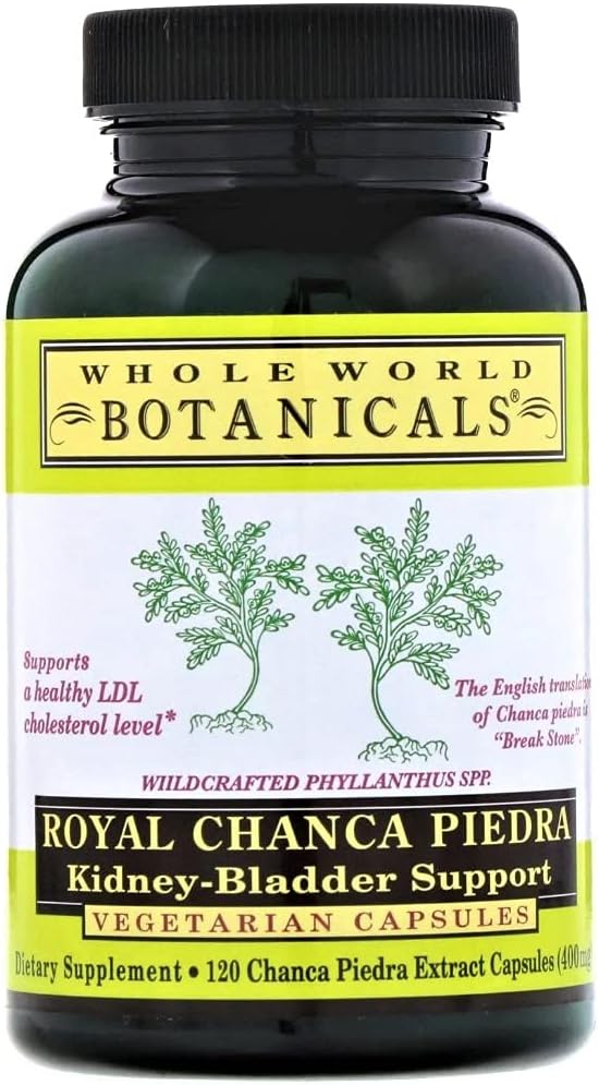 Hele verden Botanicals Royal Chanca Piedra ™ Kidney- Brege Support 120 Veg Kapsler, for Nyre og Brege Sundhed