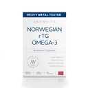 Norwegian rTG Omega 3 Fish Oil for Brain & Heart Boost, Triglyceride Fish Oil Omega 3 Supplements, 300 DHA 600 EPA Omega 3 Softgels Essential Fatty Acids for Eyes, Skin & Joints, 1200mg, 60 Servings