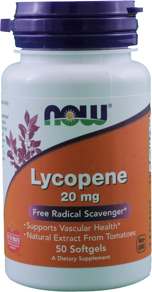 Now Foods Lycopene, 50 softgel / 20 mg (pakke med 2)