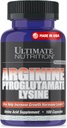 Ultimate Nutrition L- Arginin Kosttilskud til mænd og kvinder - Stacked Amino Acid Complex med Aginin, Pyroglutamat & Lysin - Support GH, nitrogenoxid produktion & Optimal blodgennemstrømning - 100 kapsler