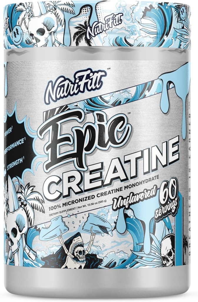 Nutrifitt CREATINE Note 124; Mikroniseret Creatin Monohydrat Note 124; for mænd og kvinder