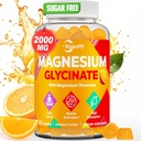 Magnesium Glycinate Gummies 1500mg - Sugar Free Magnesium Gummies for Women & Men, with L- Theanine, Ashwaganha, for Energy, Rest * & Muscle, Hylde Stable, 60 Magnesium Gummies for Kids