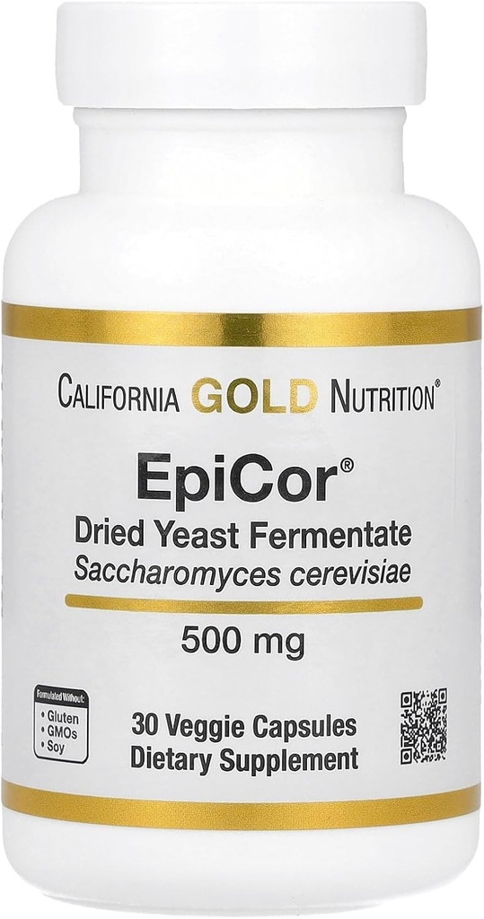 California Gold Nutrition EpiCor®, Dried Yeast Fermentate, 500 mg, 30 Veggie Capsules