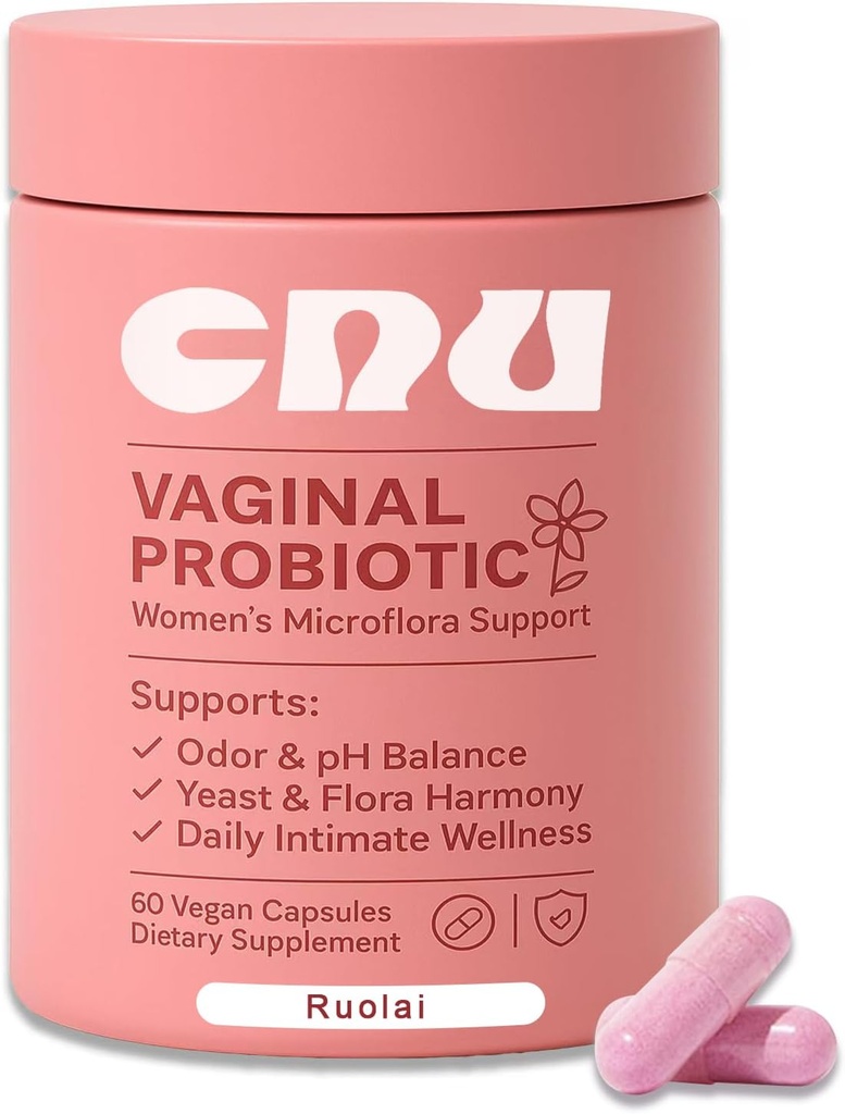 Ruolai Kvinder Vaginal - pH Balance & Prebiotika med Lactobacillus - fremme sund vaginal Flora & Vaginal Odor, 60 Greve