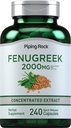 Piping Rock Fenugreek Capsules | 240 Pills | Supplement for Women and Men | Concentrated Seed Extract | Non GMO, Gluten Free