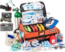 Scherber Fully- Stocked Premium First Responder Bag Note 124; HSA / FSA Godkendt Note 124; Stor Pro EMT / EMS Trauma, Blødning & Oxygen Medical Kit