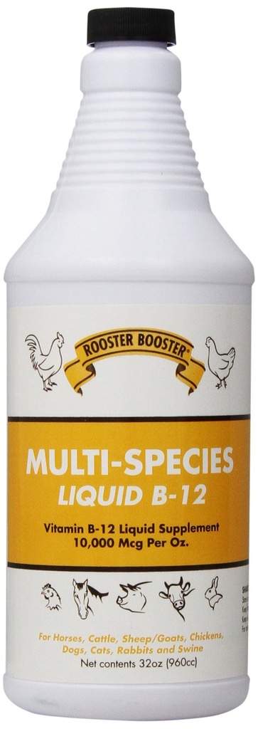 Rooster Booster B- 12 Væske, 32 - Ounce