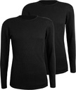 Komfekte Mænds 2-Pack Termisk langærmet underskjorte Waffle Strit Soft Comfy Crew Neck Undertøj Top Skjold til mænd