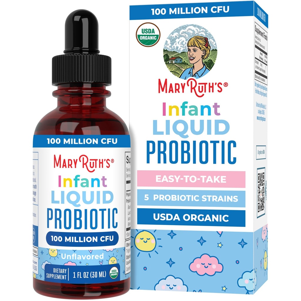 MaryRuth Organics USDA Organic Infant Liquid Probiotic Drops Note 124; Baby Essentials