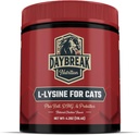 L - Lysin til katte og killinger - 900 mg L Lysin pulver til katte for immunitet og respiratorisk støtte - Kat tillæg med L - Lysin, Prebiotika, Krill, & DMG for immunsystem, Eye Health & Nysen