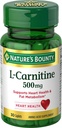 Nature 's Bounty L- Carnitin, Understøtter hjerte sundhed & fedt Metabolisme, Aminosyretilskud, 500 mg, 30 tabletter