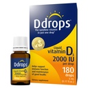 Ddrops Voksne 2000IE 180 dråber - flydende vitamin D3 tillæg, støtte stærke knogler & immunsystem