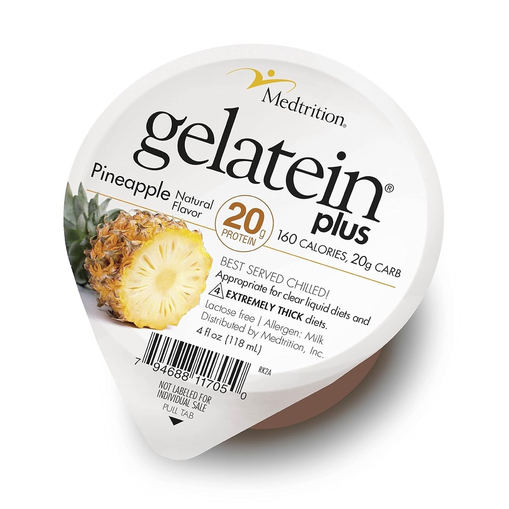 GelaTein Plus Ananas: 20 gram protein. Ideel til Clear Liquid Diets, synke Vanskeligheder, Dialyse og Onkologi. Stor pre eller post-workout Snack. (36 Pack)...