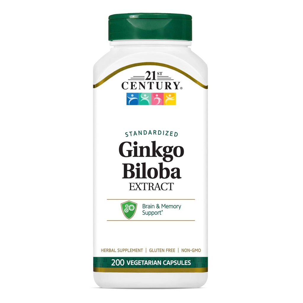 21. århundrede Ginkgo Biloba Extract Veg- Kapsler, 200- Greve (21687)